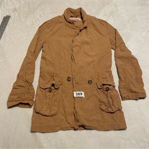 Free People Brown Military Field Jacket